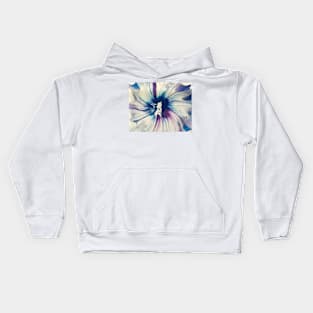 Purple Blue Spin Flower Kids Hoodie